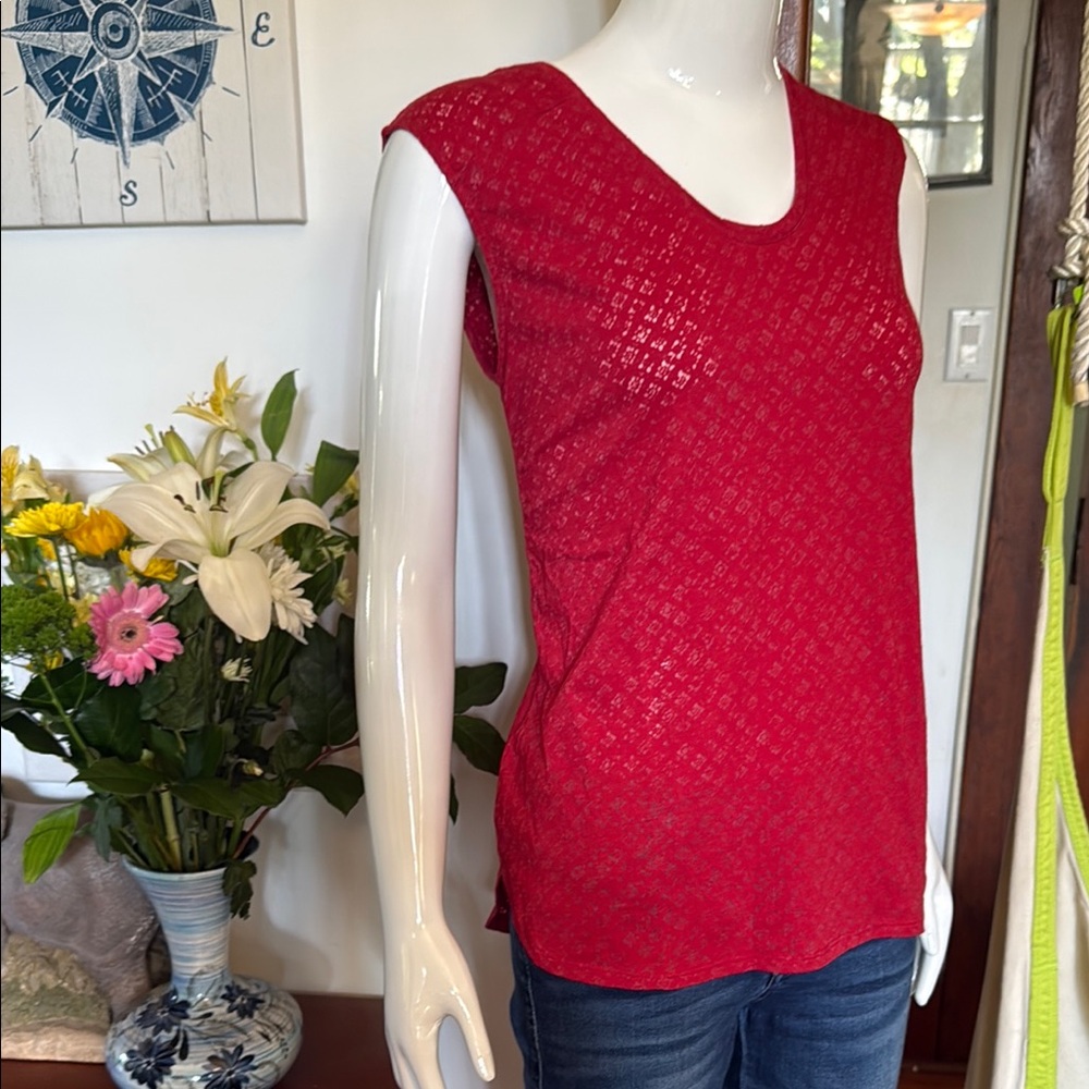 NWT Eddie Bauer size small Red Sleeveless Top
